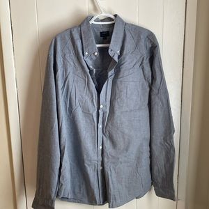 J Crew heathered grey button down